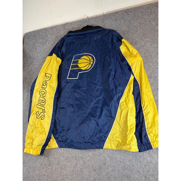 VTG 90s G-III Indiana Pacers Windbreaker Jacket Mens Blue Yellow NBA Sports XL - Picture 5 of 10